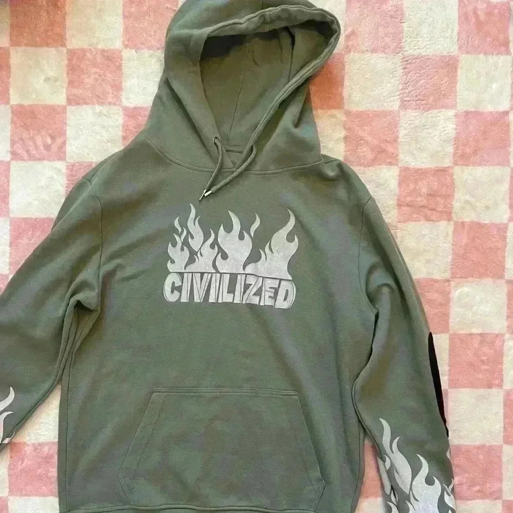 Civilized army green hoodie
